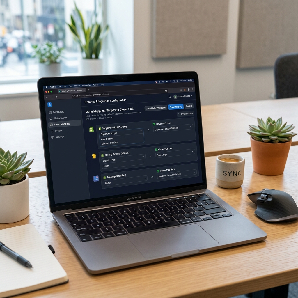 RidgePoS Webhook Online Order Sync dashboard